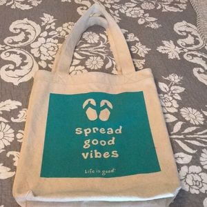 Life is Good Canvas Tote